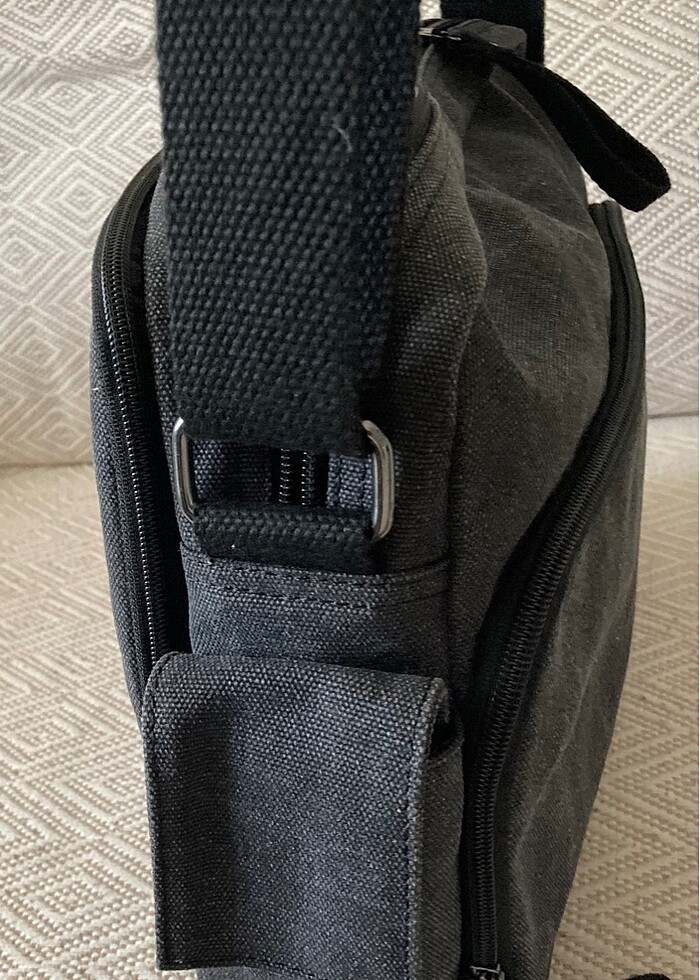 Kalın Taşlanmış Kot Ayarlanabilir Çapraz Çanta - Görsel 5