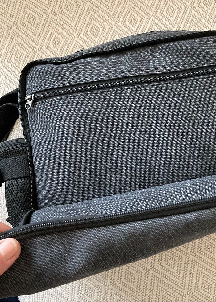 Kalın Taşlanmış Kot Ayarlanabilir Çapraz Çanta - Görsel 4