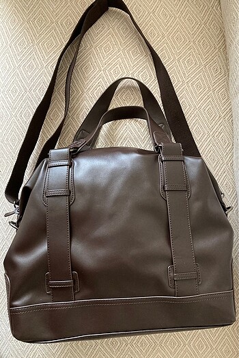 Yıkanmış Deri El Valizi/Omuz Çantası - Görsel 2