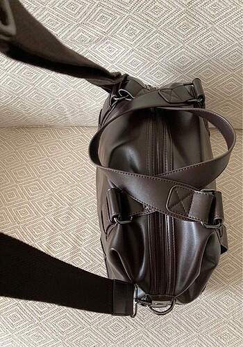 Yıkanmış Deri El Valizi/Omuz Çantası - Görsel 3