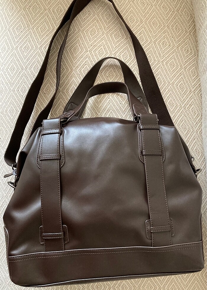 Yıkanmış Deri El Valizi/Omuz Çantası - Görsel 2