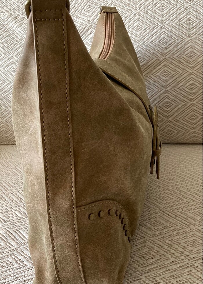 Süet Omuz Çantası - Görsel 4