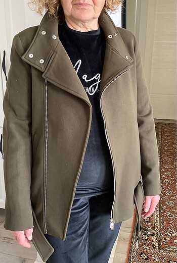 Zara Marka Yün Kaban Ceket - Görsel 7