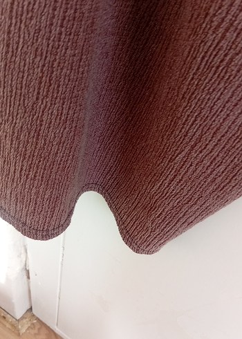 Kadın Örgü Keten Bol Kesim Kahverengi Pantolon - Görsel 5