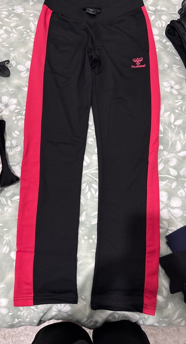 Pembe Şeritli Hummel Kadın Eşofman Altı - Görsel 2