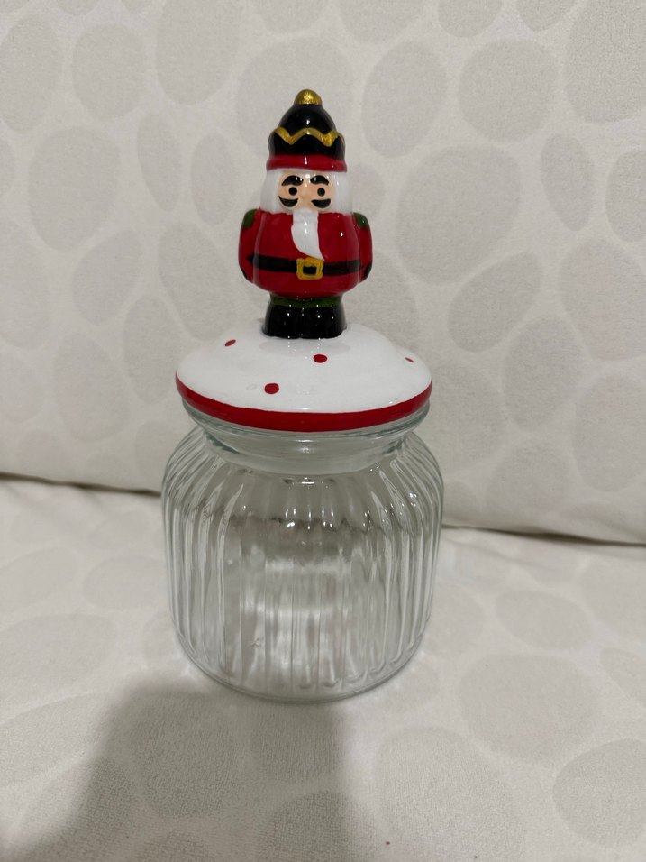 Renkli Kırmızı Asker Figürlü Cam Kavanoz - Görsel 3