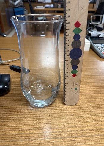 Şeffaf Parlak Cam Vazo - Görsel 3