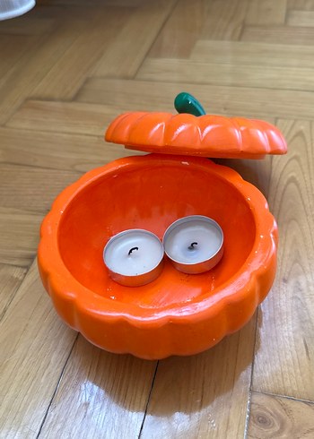 Zara Home Turuncu Kabak Şeklinde Mumluk