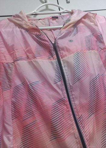 Kadın Pembe Uzun Kollu Fermuarlı Yağmurluk - Görsel 2