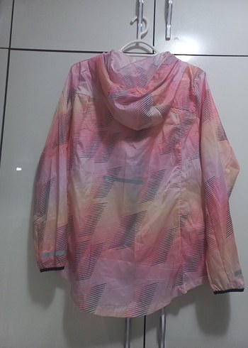 Kadın Pembe Uzun Kollu Fermuarlı Yağmurluk - Görsel 4