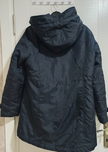 Defacto Lacivert Kapüşonlu Fermuarlı Kadın Kışlık Mont - Görsel 4