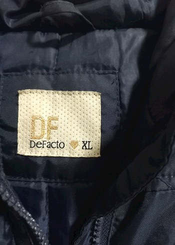 Defacto Lacivert Kapüşonlu Fermuarlı Kadın Kışlık Mont - Görsel 6