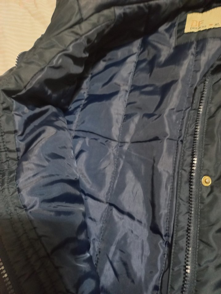 Defacto Lacivert Kapüşonlu Fermuarlı Kadın Kışlık Mont - Görsel 5