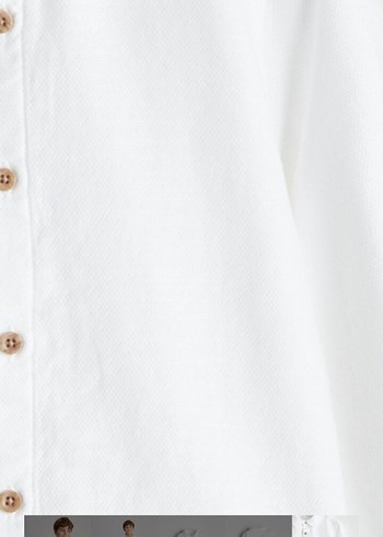 Lcw Beyaz Erkek Çocuk Keten Gömlek - Görsel 3