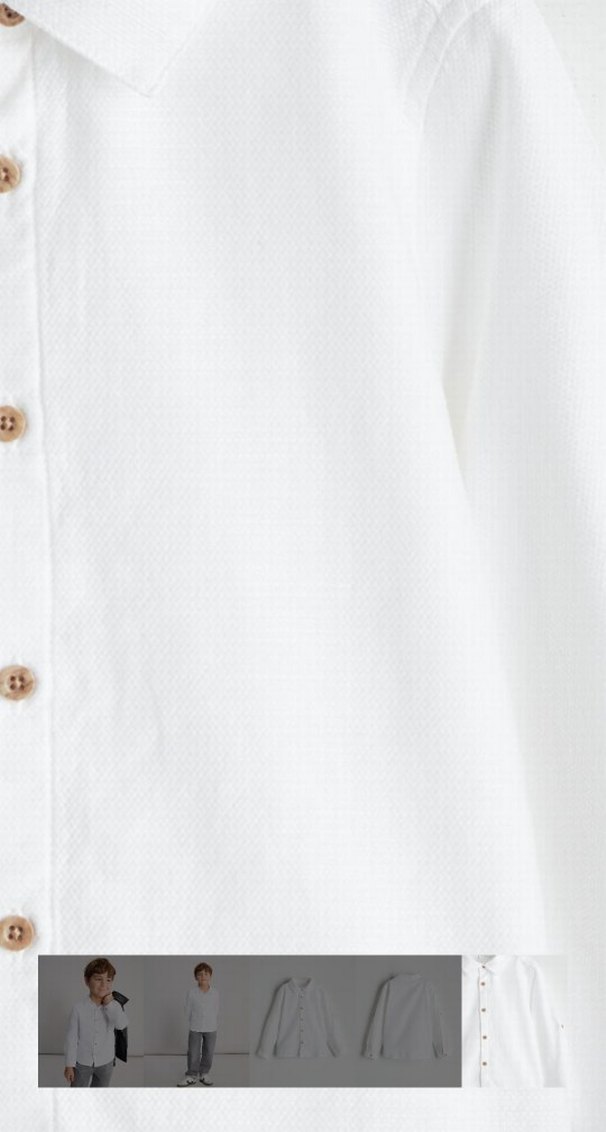 Lcw Beyaz Erkek Çocuk Keten Gömlek - Görsel 3