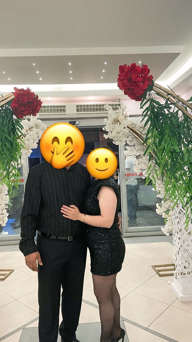 Siyah Simli Puantiyeli Mini Abiye Elbise - Görsel 2