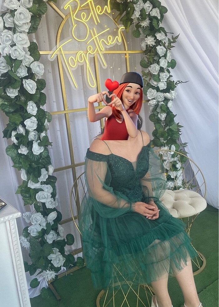 Yeşıl elbise - Görsel 3