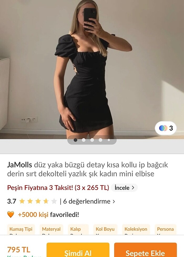 Sıyah elbise - Görsel 4