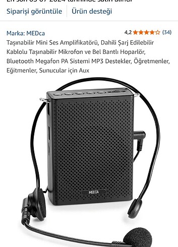 Taşınabilir Mini Ses Amplifikatörü