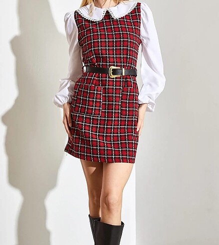 s Beden bordo Renk Zara Elbise