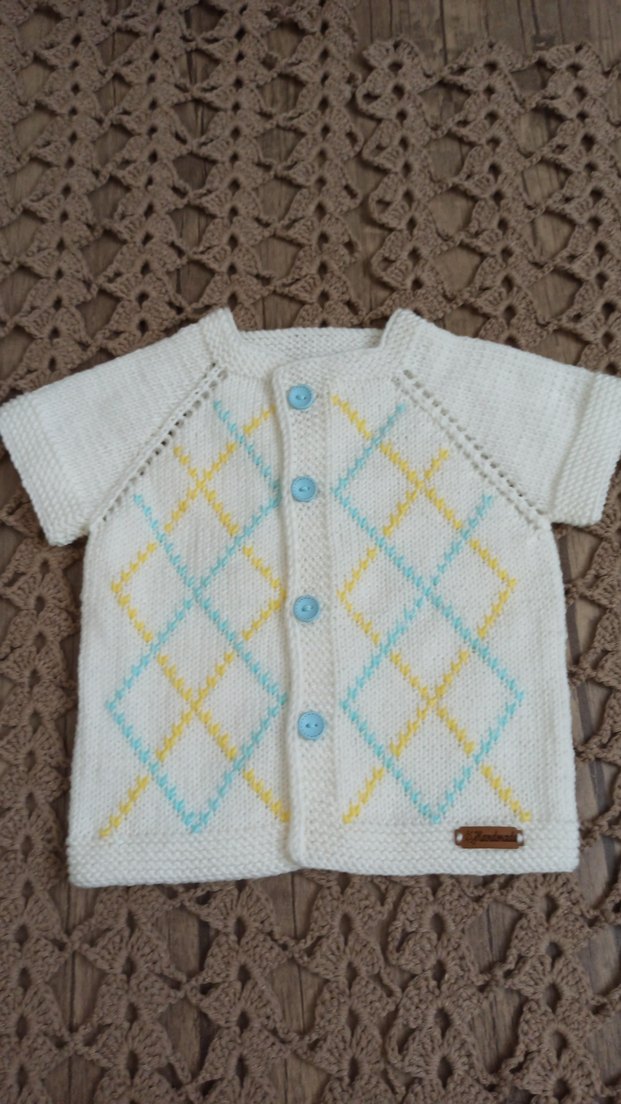 Kız Çocuk Pembe Kısa Kollu Örgü Hırka - Görsel 5