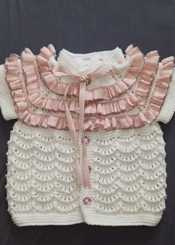 Bej V Yakalı Kadın Triko Süveter - Görsel 3