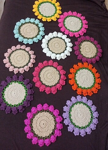 10 cm ölçüsünde örgü motifler - Görsel 5