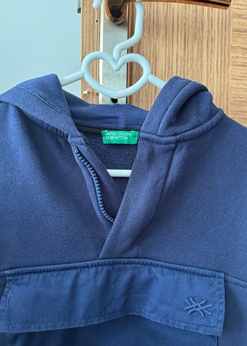 Benetton Lacivert Fermuarlı Sweatshirt - Görsel 3