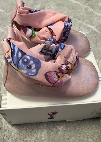 Kız Çocuk Pembe Baskılı Tokalı Babet - Görsel 3