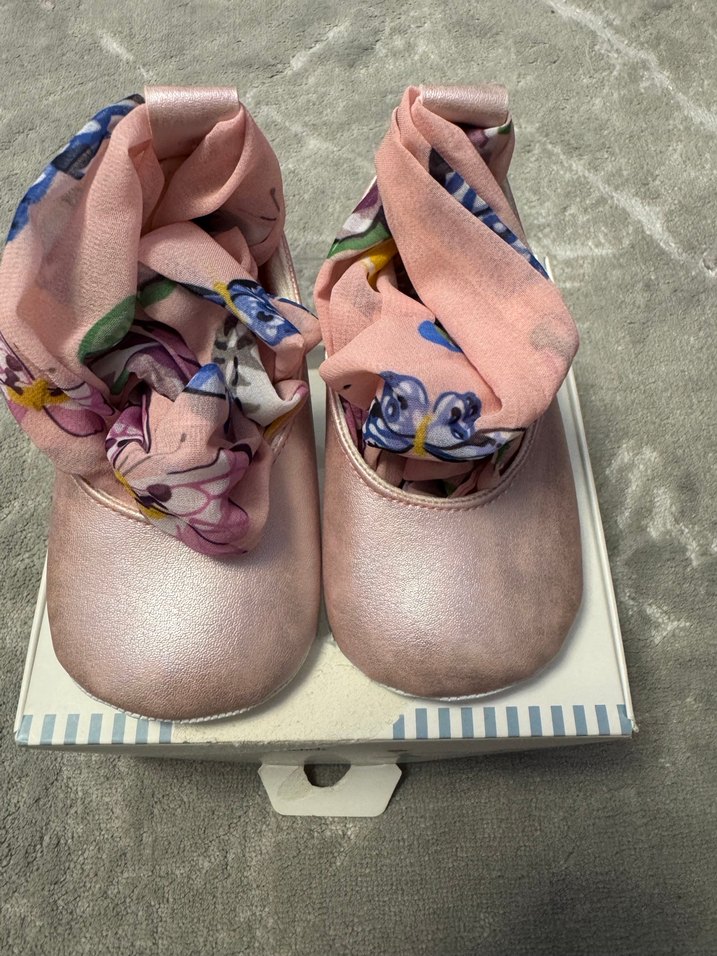 Kız Çocuk Pembe Baskılı Tokalı Babet - Görsel 4