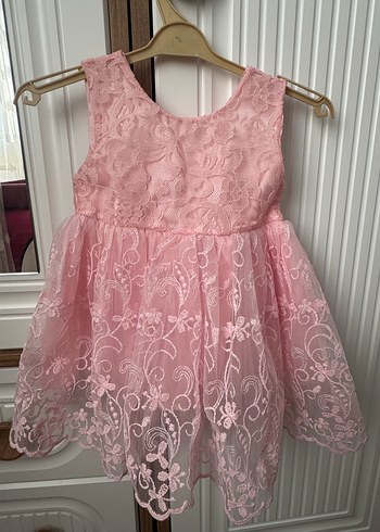 Pembe Dantel Detaylı Bebek Kız Kombini - Görsel 3