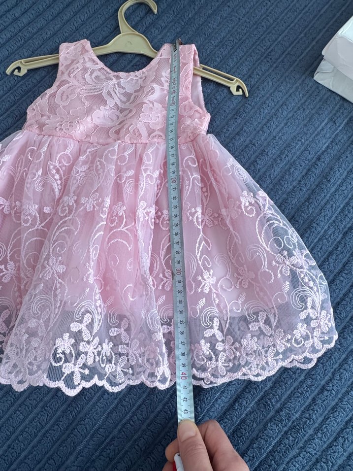 Pembe Dantel Detaylı Bebek Kız Kombini - Görsel 4