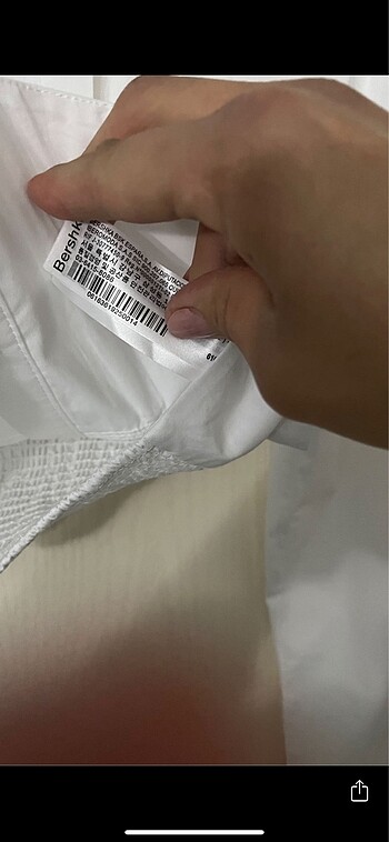 xs Beden beyaz Renk Bershka korse detaylı gömlek