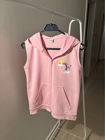 11-12 Yaş Beden pembe Renk Kız çocuk kolsuz hırka
