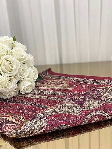 Diğer Bordo desen etnik şal