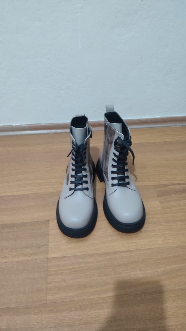 Bej Baskılı   kadın Ayakkabı - Görsel 4