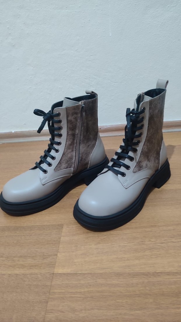 Bej Baskılı   kadın Ayakkabı - Görsel 5