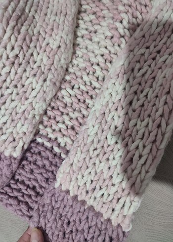 Bohem Tarz Mor Örgü Triko Hırka yaninda  2 ceket hediye - Görsel 3