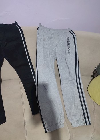 Genç Kızlar İçin Gri ve Siyah Esnek Eşofmanlar toplu tek fiyat - Görsel 3