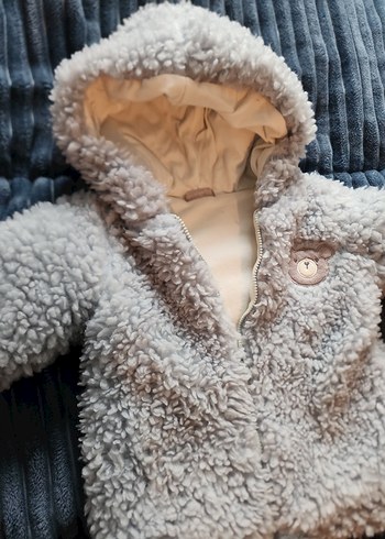 Kapüşonlu Kürklü Gri Erkek Çocuk Mont - Görsel 2