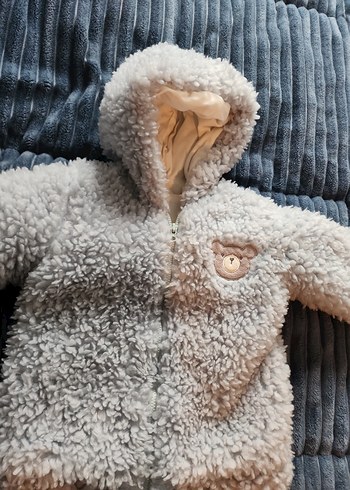 Kapüşonlu Kürklü Gri Erkek Çocuk Mont - Görsel 5