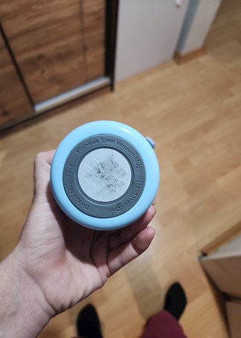 Pastel Mavi Çocuk Termos Şişesi - Görsel 6