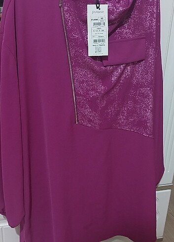 Puane *IKILI TAKIM* PUANE MARKA Fuşya degaje yaka