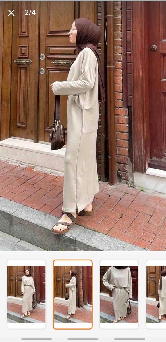 Bej Uzun Salaş Etekli takım - Görsel 2