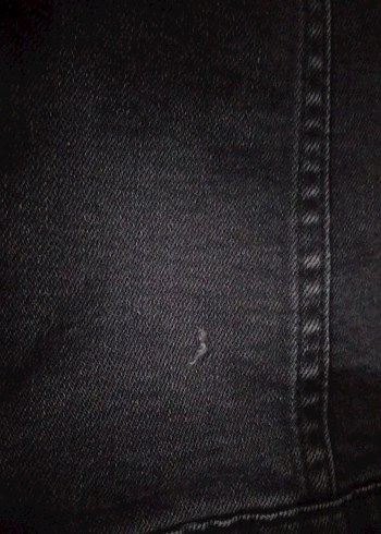 Siyah Düğmeli Kadın Kot Ceket - Görsel 4