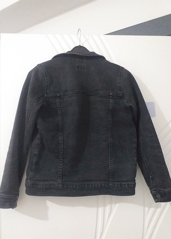 Siyah Düğmeli Kadın Kot Ceket - Görsel 2