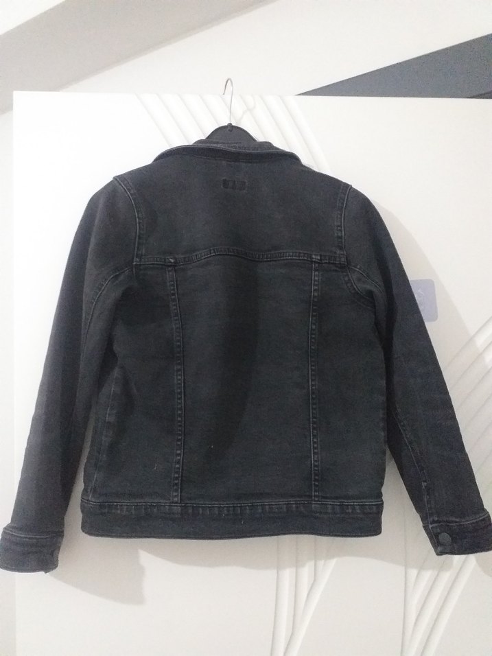 Siyah Düğmeli Kadın Kot Ceket - Görsel 2