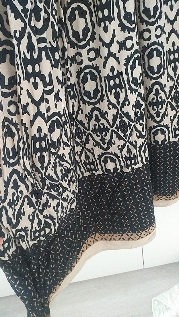 Püsküllü Bohem Desenli Uzun Elbise - Görsel 4