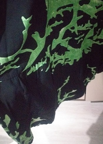 Kadın Yeşil Uzun Kollu Salaş Elbise - Görsel 2