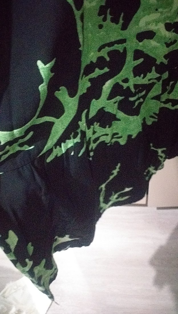 Kadın Yeşil Uzun Kollu Salaş Elbise - Görsel 2